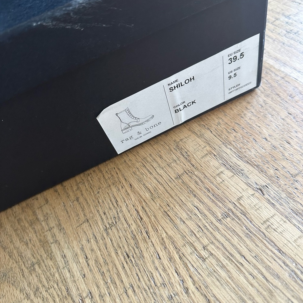 BRAND NEW IN BOX Rag & Bone Black and White Combat Boots | Size 9.5 - Picture 12 of 12